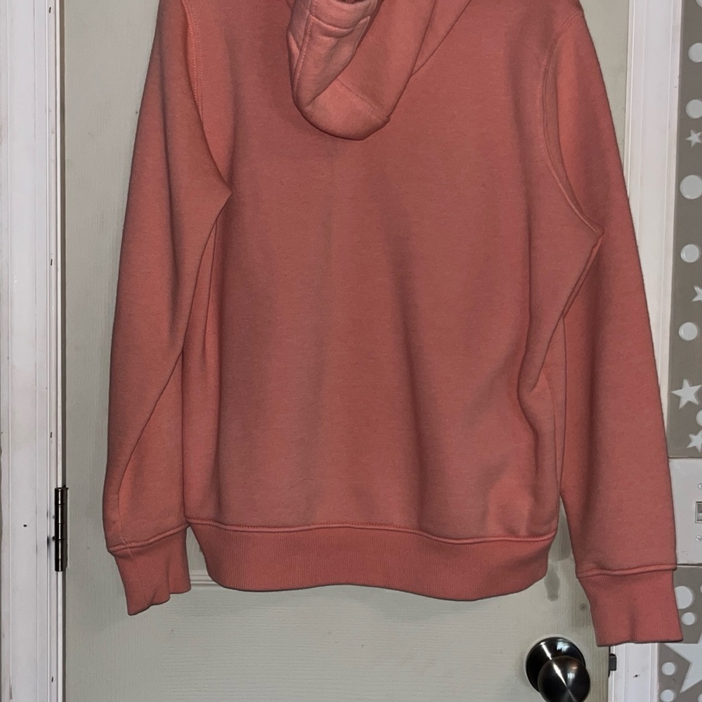 Carhartt Coral Pink Logo Sleeve Hoodie - Picture 2 of 4